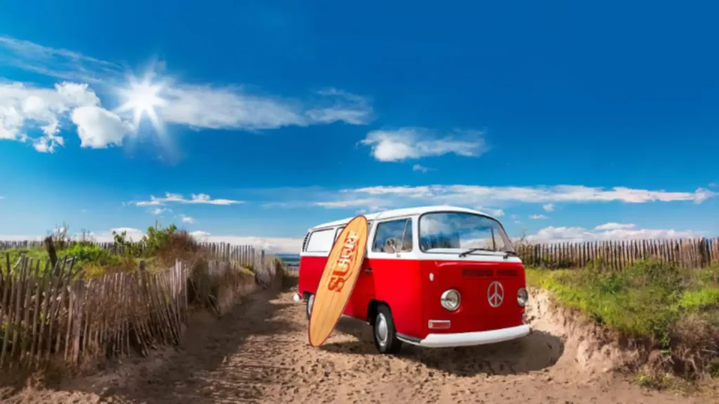 Roter Bulli - Urlaub